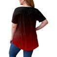 thumbnail image 4 of AMERTEER Femmes Mode Dentelle Uni à Empiècements Col Rond Manches Courtes T-Shirt Blouse Hauts T-Shirt pour Femmes, 4 of 6