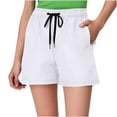 thumbnail image 2 of Timegard Shorts pour Femmes Été Plage Décontractés Amples Taille Élastique Entraînement Course Shorts Légers, 2 of 8