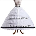 thumbnail image 4 of Jupon Crinoline pour Femmes, Ligne A, Jupe à 6 Anneaux, Jupon Long pour Mariage, Robe de Mariée, Robe de Bal, Noir, Taille Unique, 4 of 7