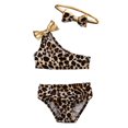 thumbnail image 1 of Ensemble Bikini Léopard pour Bébé Fille, Maillot de Bain, Tenue de Natation, 1 of 4