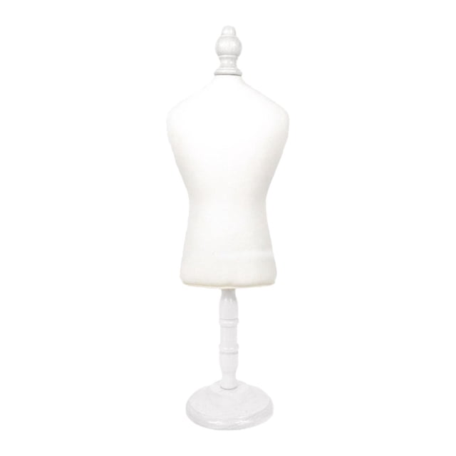 DOLITY Dog Dress Form Mannequin Jewelry Chain Show Holder Display Stand for Pet Clothes White