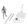 thumbnail image 2 of serony 15cm Figures Body Set with Model Box Drawing Set with Figure Figure Model Display Stand Holder for Bedroom Decor Male Gray, 2 of 9