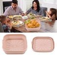 thumbnail image 4 of BKBP Square Air Fryer Liner, Reusable Silicone Round Air Fryer Pot,Non-stick Oil Filter Design Food-Grade Kitchen Mat, Large Replacement Accessories for Air Fryer, 4 of 9