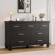 BeesClover Dresser for Bedroom with 7 Drawers, Modern Chest of Drawers Closet with Metal Handle, Wooden Dresser Organizer, for Bedroom, Living Room