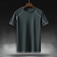 thumbnail image 2 of BOBOGOJP T-Shirt pour Homme Coupe Régulière en Coton Col Ras du Cou T-Shirt à Manches Courtes (Noir,TTG), 2 of 3