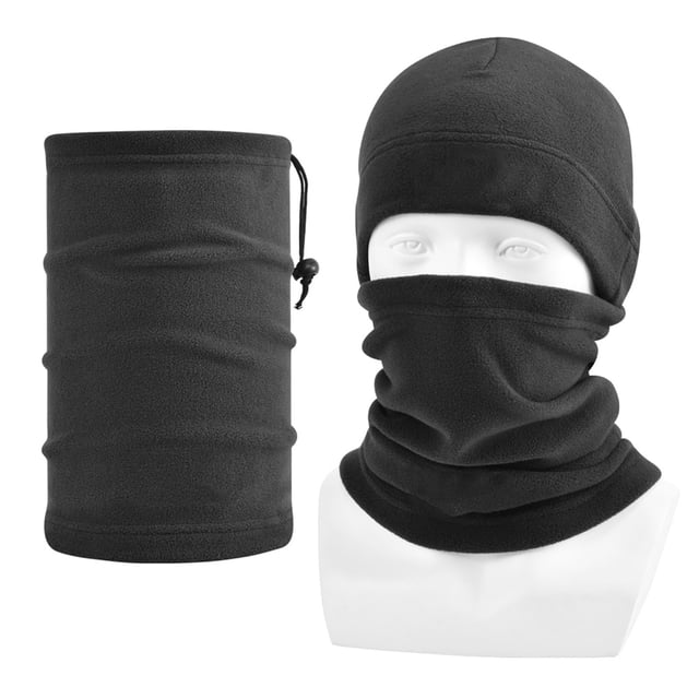 Mistaha Winter Cycling Windproof Fleece Hat and Neck Gaiter Set for Cold Weather Protection