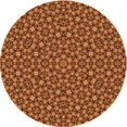 thumbnail image 1 of Ahgly Tapis Rond Lavable en Machine Intérieur Transitionnel Orange, 4 Pieds Rond, 1 of 7
