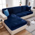 thumbnail image 3 of 2024 Soft Velvet Sofa Seat Cushion Cover - Stretch Non-Slip Sofa Cover Couch Cushion Covers for Sectional Sofa L Shape  Sofa Cushion Slipcover Furniture Protection (Grey  Large Single Sea, 3 of 12