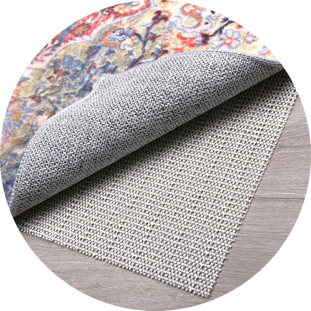 Coyacool Non Slip Rug Pads for Hardwood Floors, Round 4 Rug Pad Gripper for Area Rugs, Under Carpet Anti Skid Mat, White, Keep Your Rugs Safe and in Place