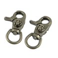 thumbnail image 2 of ziyahi 2pcs Antique Silver Skull Snap Swivel Trigger Hooks Clips for keychain, 2 of 6