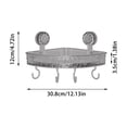 thumbnail image 2 of Corrugated Suction Cup Storage Rack Light Style No-Drill Bathroom Shower Wall Organizer Shelf for Kitchen Hotel, 2 of 4
