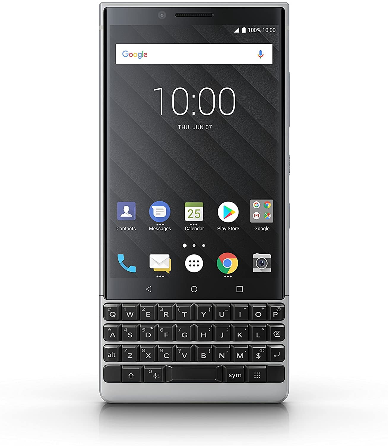 BlackBerry KEY2 (BBF100-2) 64GB QWERTY Smartphone Silver Edition Refurbished