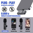 thumbnail image 2 of Microphone Cravate Sans Fil Amélioré (Plug-Play) pour Enregistrement iPhone iPad, Diffusion en Direct YouTube Facebook, Vlog, Micro Sans Fil à Synchronisation Automatique avec Pince (Aucune Application/Bluetooth Requise), 2 of 9