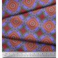 thumbnail image 3 of Soimoi Poly Georgette Fabric Floral Mandala Print Fabric by Yard 52 Inch Wide, 3 of 3