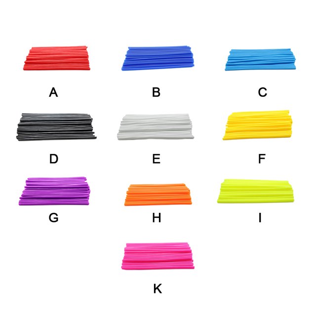 maskred 36pcs ABS Spoke Wrap Kit Customize Motorbike With Durability And Exquisite Craft No Tool Required white