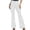 White, variant on LOVZFMLL Women's Pants, New Solid Color Fashionable Casual High Waist Sequin Trumpet Pants Beige, M