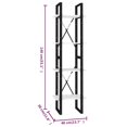 thumbnail image 4 of vidaXL 4-Tier Book Cabinet White 40x30x140 cm Engineered Wood, 4 of 4