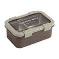 thumbnail image 2 of Stainless Steel Lunch Box, Lunch Box Compartment Lunch Box for Office Workers Temperature Lightweight Students with Rice Divider Stainless Steel Insulation Lunch Box(Brown, 7.87x5.39x3.31in), 2 of 6