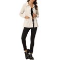 thumbnail image 2 of INSPIRE CHIC Women's Utility Jackets Drawstring Waist Flap Pockets Lightweight Jacket Apricot M, 2 of 5