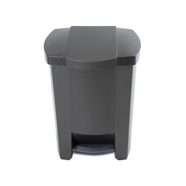 Mistral Poubelle à Pédale 19 L Brun avec design Rectangulaire Orienté vers l'Avant en Polypropylène recyclable, Dotée d'Une Grand Pédale pour Ouverture Mains Libres, d'Un Couvercle à Fermeture Automatique et d'Une Doublure Amovible compatible avec les Sacs standard 20 Pouces x 22 Pouces, Convient à une Organisation Efficace des Déchets à la Maison.