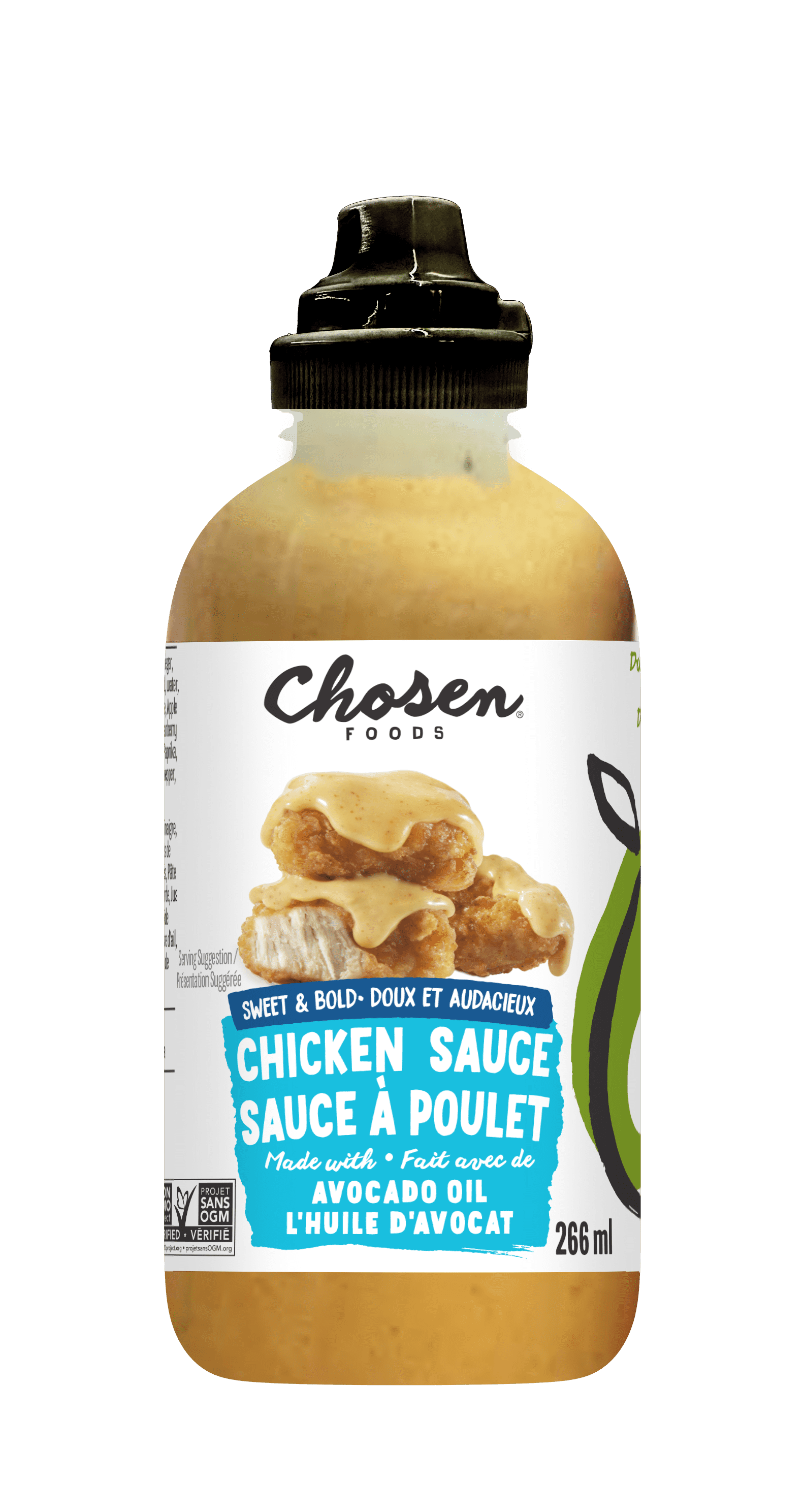 Douce Et Audacieuse Sauce A Poulet de Chosen Foods 266 ml