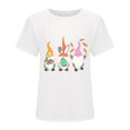 thumbnail image 4 of Birdeem T-Shirts à Col Rond pour Femmes Pâques Rabbit Imprimé T-Shirts Manches Courtes T-Shirt Blouse Hauts, 4 of 9