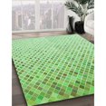 thumbnail image 3 of Ahgly Company Tapis de Zone Rond Vert Transitionnel pour Intérieur Lavable à la Machine, 8 Pieds Rond, 3 of 7