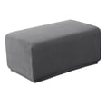 thumbnail image 3 of Stretch Ottoman Cover Ottoman Slipcovers Rectangle Foot Stool Covers Ottoman Foot Rest Cover Jacquard Fabric with Elastic Bottom Washable - , 83 to 116cm 14, 3 of 8