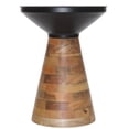 thumbnail image 2 of Moderne Métal et Bois Massif Table d'Appoint - Noir et Noyer, 2 of 7