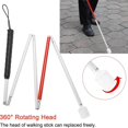 thumbnail image 4 of 52.2Inch Folding White Blind Cane, with Light and Alarm for Visually Impaired, 4 of 4