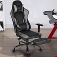 thumbnail image 3 of Costway Gaming Chair Racing High Back Office Chair w/ Footrest Black, 3 of 10