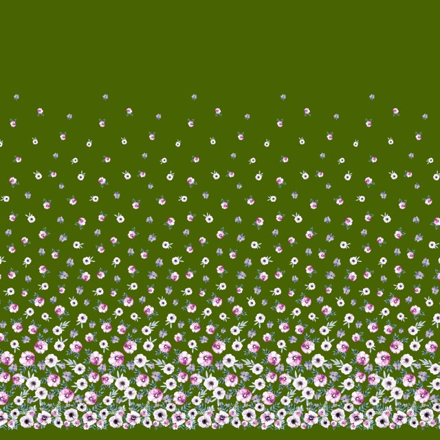 Soimoi Velvet Fabric Leaves & Anemone Flower Panel Print Sewing Fabric Yard 58 Inch Wide