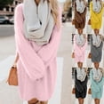 thumbnail image 2 of 2025 Robe Chandail pour Femmes Femmes Chandail d'Hiver Tricot Robe Chandail pour Femme Col Roulé Chaud Manches Longues Mignonne Robe pour Femmes Poche, 2 of 9
