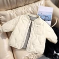 thumbnail image 2 of TBWNWG Girls Down Jackets for Kids Warm Stylish Autumn Winter Solid Color Rounded Neck Coat Windproof Design for Girls,Sizes 1-2 Years, 2 of 4