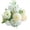 White, variant on Bwiyojiz 9.4"Lx12.2"H Artificial Flowers Simulated Bouquet of Home Decoration Rose Small Handlebars Roses Decor, Plastic, Gifts for Friend