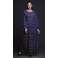 thumbnail image 2 of Bimba Robe Maxi à Manches Longues pour Femmes en Georgette Mousse Cheddar à Imprimé Floral avec Taille Élastique - X-Grand, 2 of 5