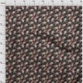 thumbnail image 4 of oneOone Polyester Spandex Black Fabric Floral Craft Projects Decor Fabric Printed By The Yard 56 Inch Wide, 4 of 4