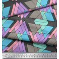 thumbnail image 3 of Soimoi Gray Heavy Satin Fabric Triangle Geometric Printed Fabric 1 Yard 54 Inch Wide, 3 of 3