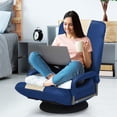 thumbnail image 2 of Giantex Reclining Folding Gaming Chair, Video Gaming Rocker w/5-Position Adjustable Backrest & 360 Degree Swivel Round Base, Padded Lazy Sofa Chair, 2 of 8