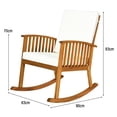 thumbnail image 2 of Costway Acacia Wood Rocking Chair Patio Garden Lawn W/ Cushion, 2 of 9
