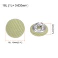 thumbnail image 2 of Unique Bargains 10pcs 16L Fabric Cloth Covered Button 10mm Round Metal Shank Sewing Buttons for Suits Dress Blouses, Light Green, 2 of 5