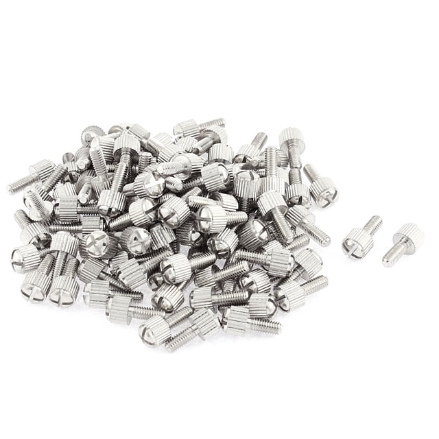 Unique Bargains 100 Pcs Vis à Pouce en Métal pour PC avec Tête Articulée M4x10mm