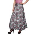 thumbnail image 3 of Moomaya Jupe Longue Imprimée pour Femmes Jupe Portefeuille Longue Filles Tenue Décontractée Vêtements, 3 of 6