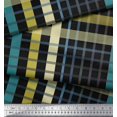 thumbnail image 2 of Soimoi Black Heavy Canvas Fabric Check Check Print Fabric by Yard 58 Inch Wide, 2 of 5