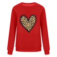 thumbnail image 4 of Chemise de Saint-Valentin pour Femmes 2024 Col Rond Chemises Décontractées Cœur d'Amour Graphiques Tees Manches Longues Amples Pull Tops Mode Vacances T-Shirt, 4 of 4