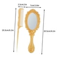 thumbnail image 3 of TopLLC 5pcs Vanity Mirror Comb Set Plastic Wallet Massage Kit Plastic Mirror Travel Mirror Straightening Brush Hand Hair Comb Hair Brush Comb Detangling Hair Comb Mirror combs combination, 3 of 3