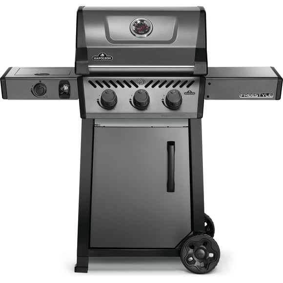Napoleon Freestyle 365 Propane Gas BBQ Grill with Range Side Burner, Graphite Grey