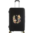 thumbnail image 1 of Housses de Valise Housse de Protection Valise de Voyage Anti-Rayures Housse Anti-Poussière Réutilisable Housse Anti-Poussière Lavable Motif Imprimé Floral Lettre 8floral Lettre U TG, 1 of 6