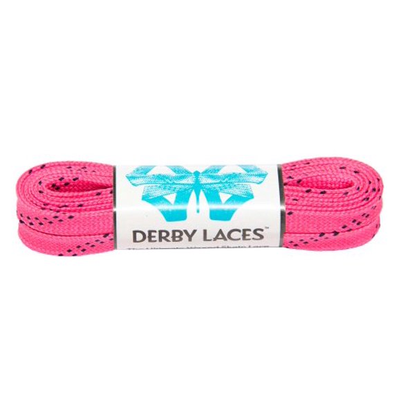Derby Laces Patins Cirés Rose Vif 60 Pouces en Dentelle pour Roller Derby, Hockey et Patins à Glace, et Bottes