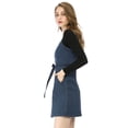 thumbnail image 3 of INSPIRE CHIC Robe Salopette en Denim Classique pour Femmes à Bretelles Ajustables, Coupe Trapèze, 3 of 6
